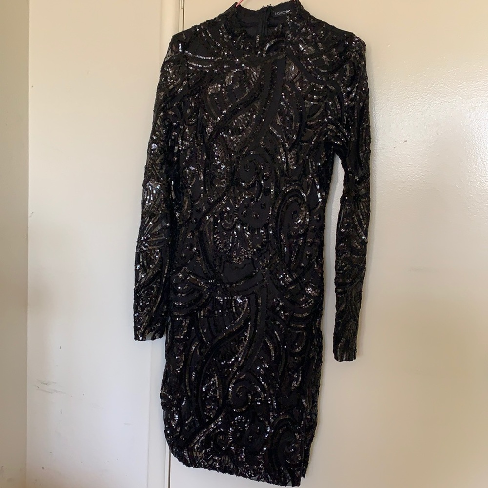 Fashion Nova Wildest Dreams Sequin Dress L